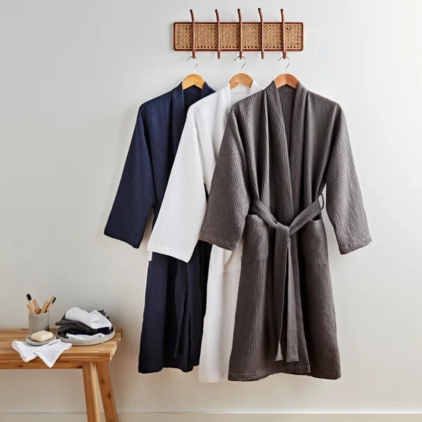 Soft Washed Cotton Waffle Robe