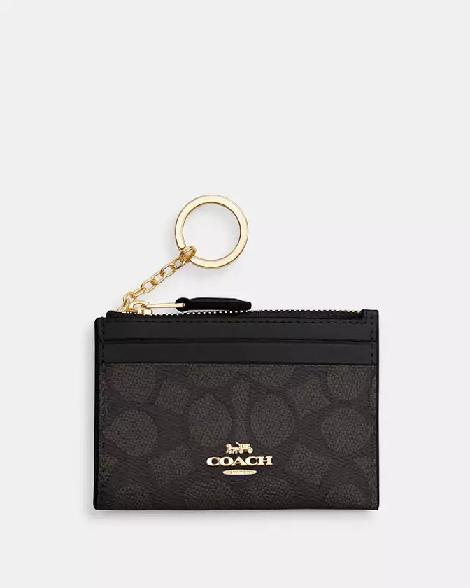 COACH® GB | Mini Skinny Id Case In Signature Canvas