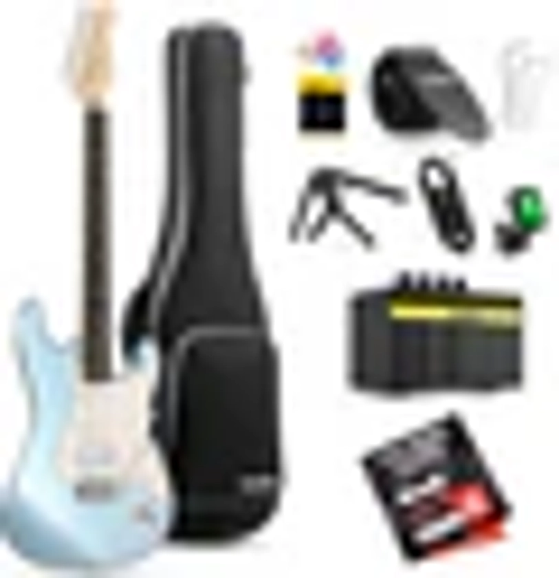 Donner DST-152 39" Electric Guitar Beginner Kit HSS Pickup with Amp