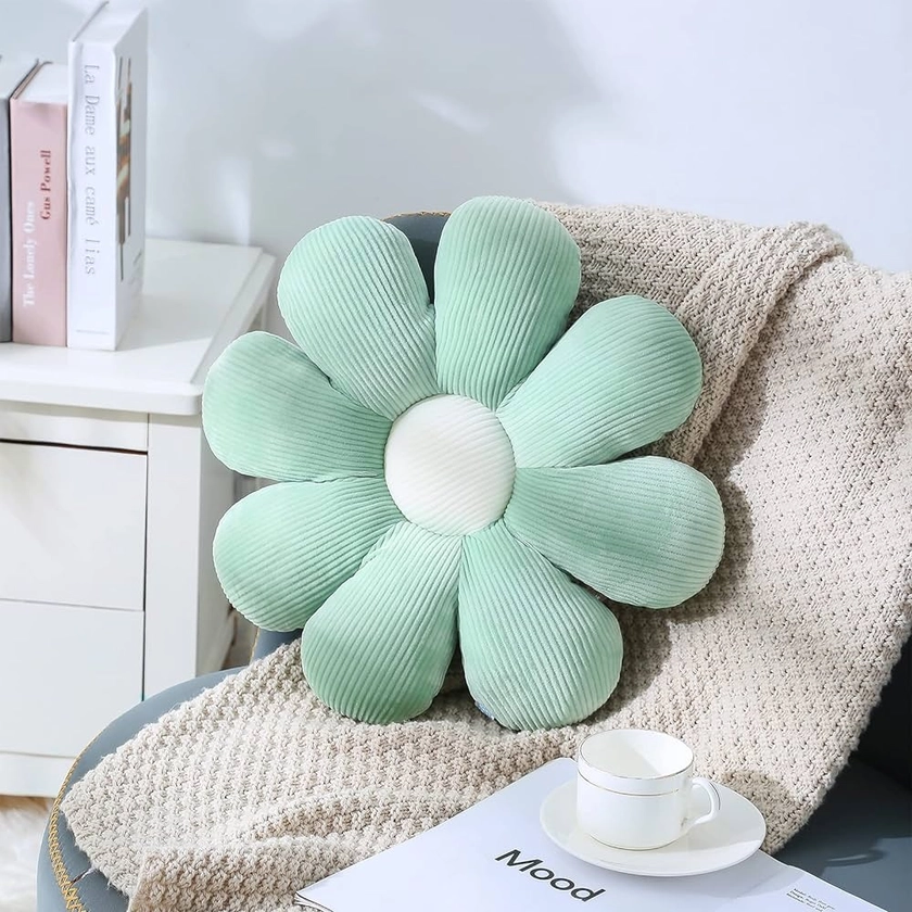 Amazon.com: SHINUOER Daisy Pillow Flower Pillow Green Flower Shaped Throw Pillow Cute Seating Cushion Decorative Pillows for Couch Sofa Bed Decoration(15.7'',Green) : Home & Kitchen