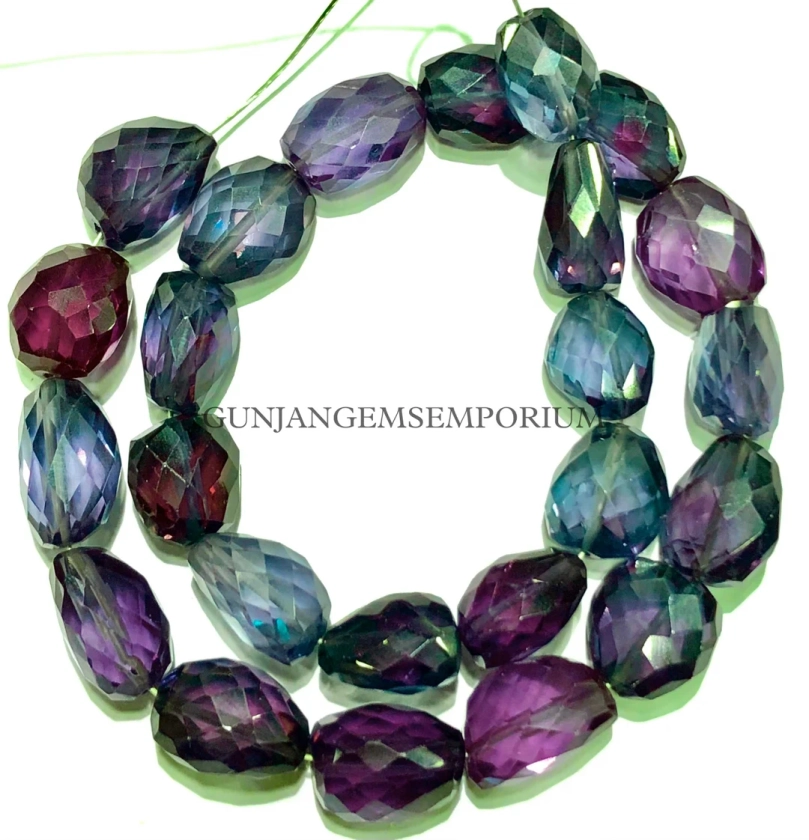 Rare To Find~~Alexandrite Gemstone Beads Alexandrite Faceted Nuggets Beads Color Changing Alexandrite Stone Beads Alexandrite Nugget Jewelry