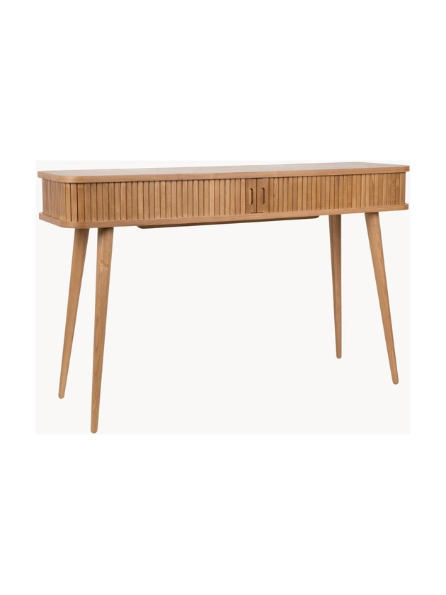 Console en bois cannelé avec rangement Barbier | Westwing