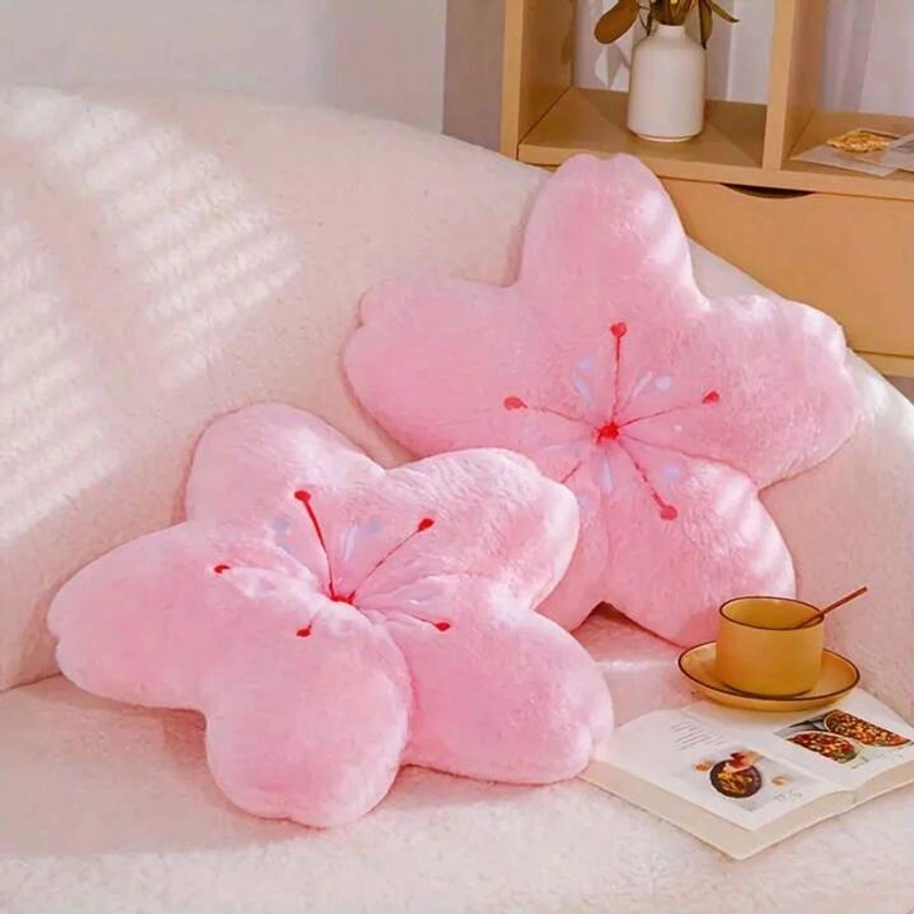 1pc Cherry Petal Pillow Heart Floating Window Bedroom Tatami Living Room Pillow Flower Back Cushion Birthday Gift