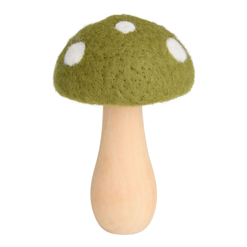 Wool and Wood Polka Dot Mushroom Decor - World Market