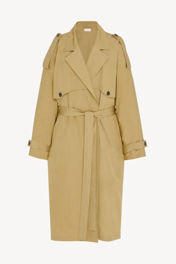 Marvin Coat Tan in Cotton – The Row