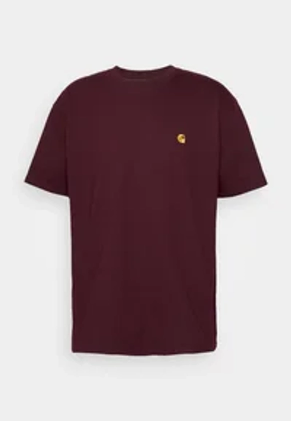 Carhartt WIP CHASE - T-shirt basique - amarone/gold/bordeaux - ZALANDO.FR