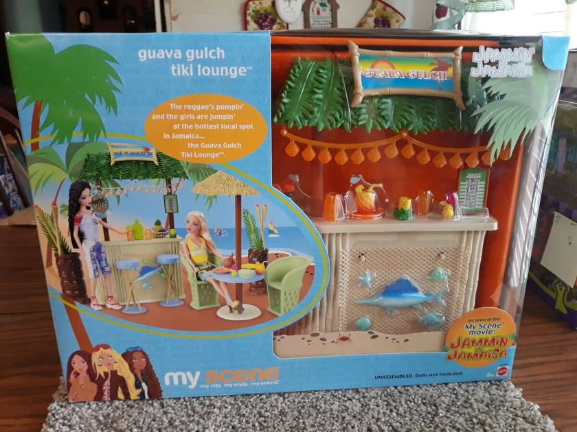 MY SCENE JAMMIN' IN JAMAICA GUAVA GULCH TIKI LOUNGE DOLL PLAYSET 2003