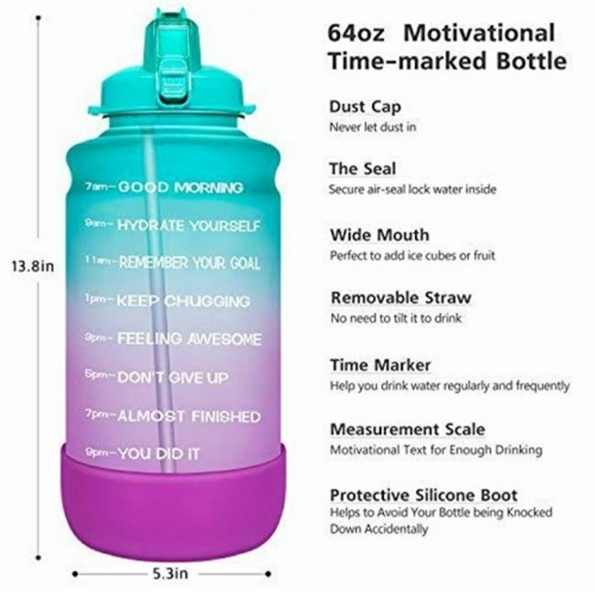 SOLD OUT Elvira 64 oz Motivational water bottle