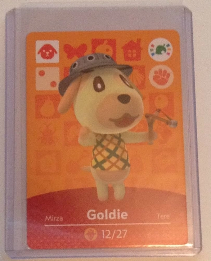 Amazon.com: Nintendo Animal Crossing amiibo Festival Card Goldie : Video Games
