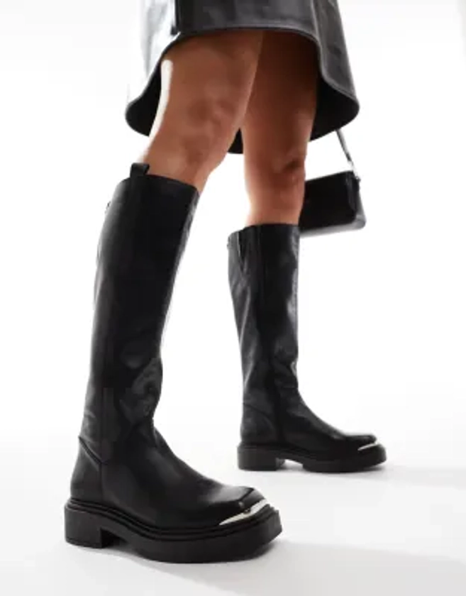 Steve Madden - Constance - Bottes hauteur genou en cuir - Noir