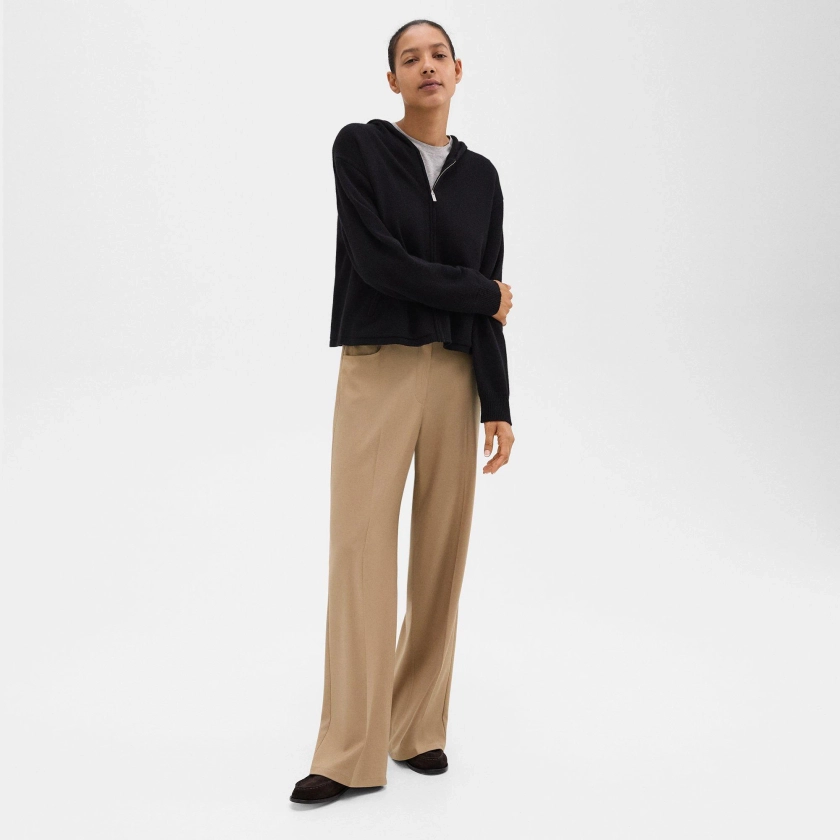 Stretch Flannel Straight-Leg 5-Pocket Pant | Theory