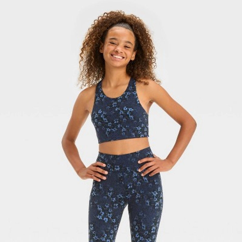 Girls' Everyday Soft Bra - All In Motion™ Dark Blue S