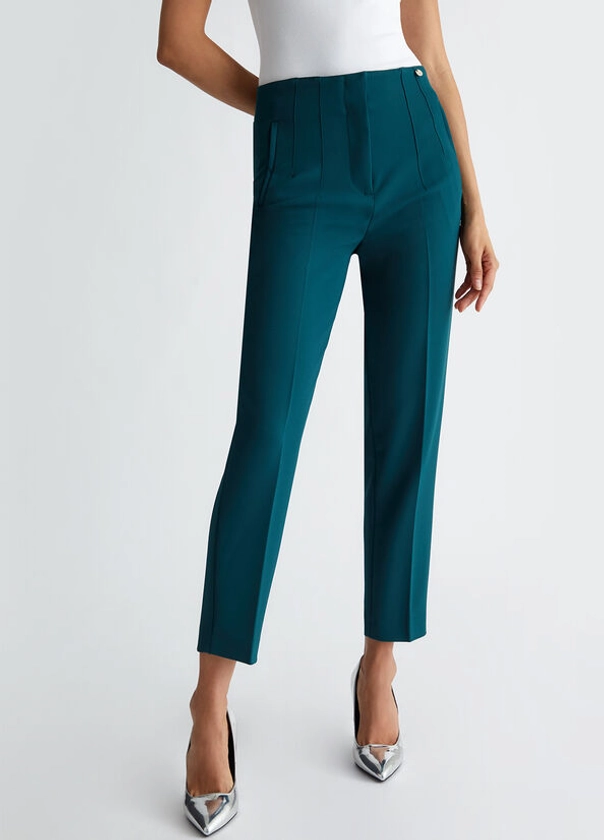 Pantaloni cropped stretch