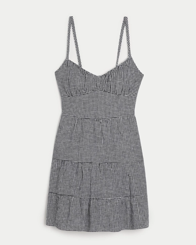 Women's Open Back Linen Blend Mini Dress | Women's Dresses & Rompers | HollisterCo.com