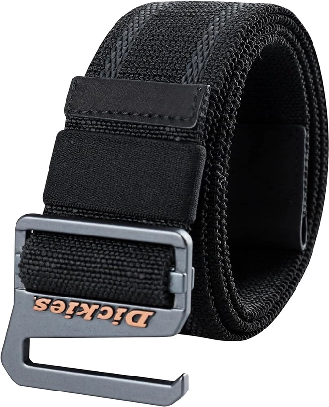 Dickies Men's Cotton Web Belt with Military Logo Buckle