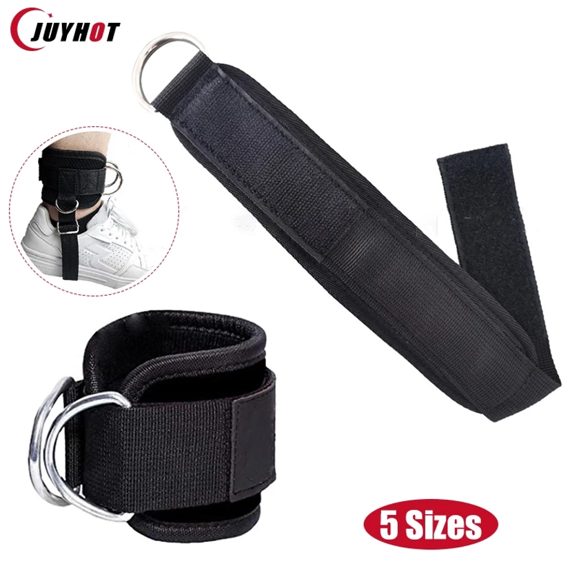 Puños de tobillo con anillo en D ajustables para Fitness, correas de tobillo deportivas para máquinas de Cable, polea de pierna de gimnasio con hebilla, protector de pies deportivo, entrenamiento - AliExpress