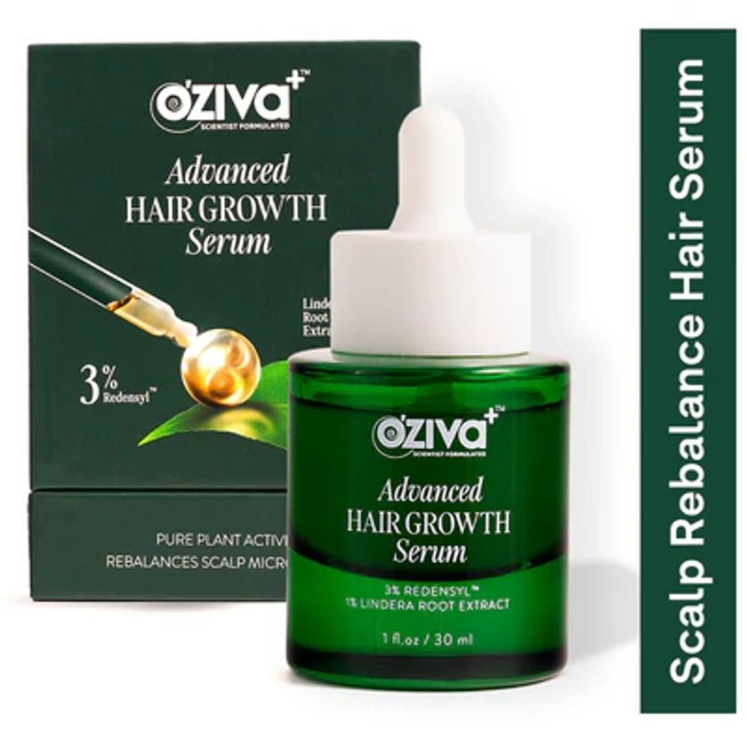 OZiva+ Advanced Hair Growth Serum to Rebalance Scalp Microbiome - 30 ml