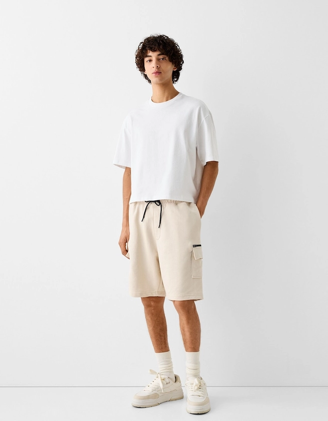 Plush cargo Bermuda shorts - Shorts - Men