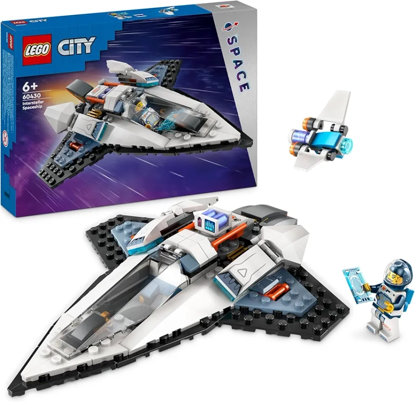 LEGO City Interstellar Spaceship Toy Set, Outer Space Building Toys for 6 Plus Year Old boys, Girls & Kids, With Astronaut Minifigure for Imaginative Play, Birthday Gift Idea 60430