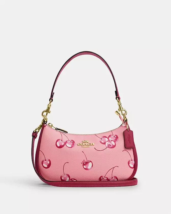 COACH® GB | Teri Shoulder Bag With Cherry Print