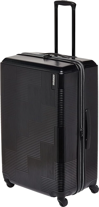 AMERICAN TOURISTER Stratum XLT Expandable Hardside Luggage with Spinner Wheels, Jet Black, 3-Piece Set (20/24/28)