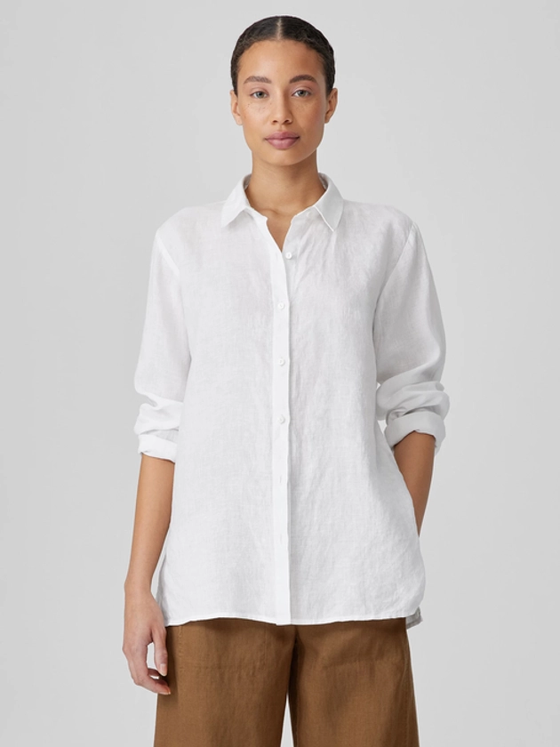 Organic Handkerchief Linen Classic Collar Shirt