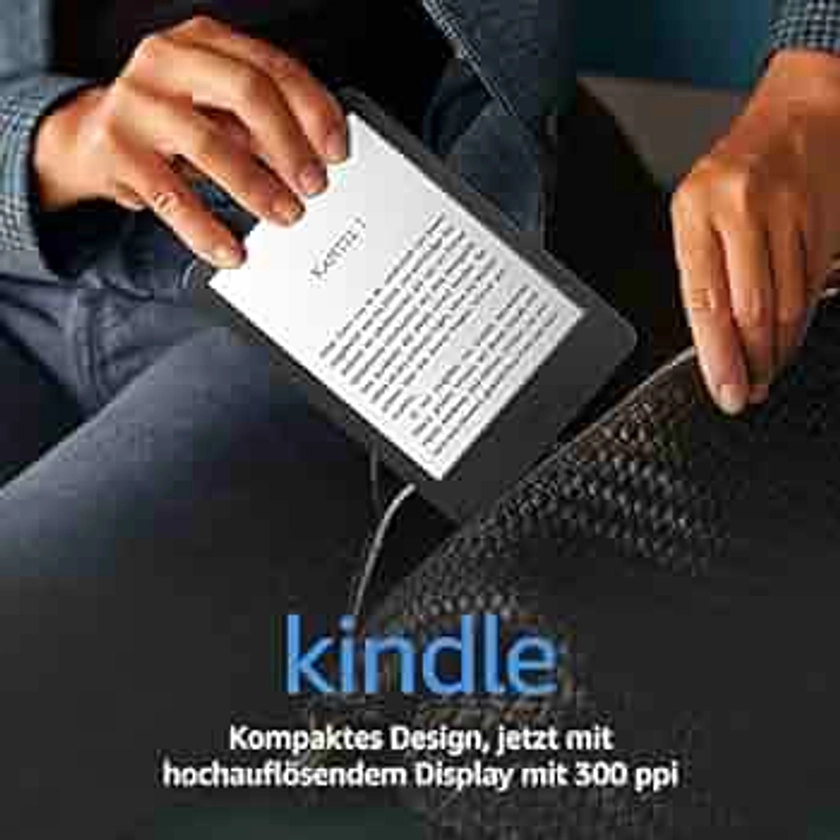 Kindle (2022) – Der bisher leichteste und kompakteste Kindle, jetzt mit hochauflösendem 6-Zoll-Display mit 300 ppi und doppelter Speicherkapazität | Ohne Werbung | Schwarz