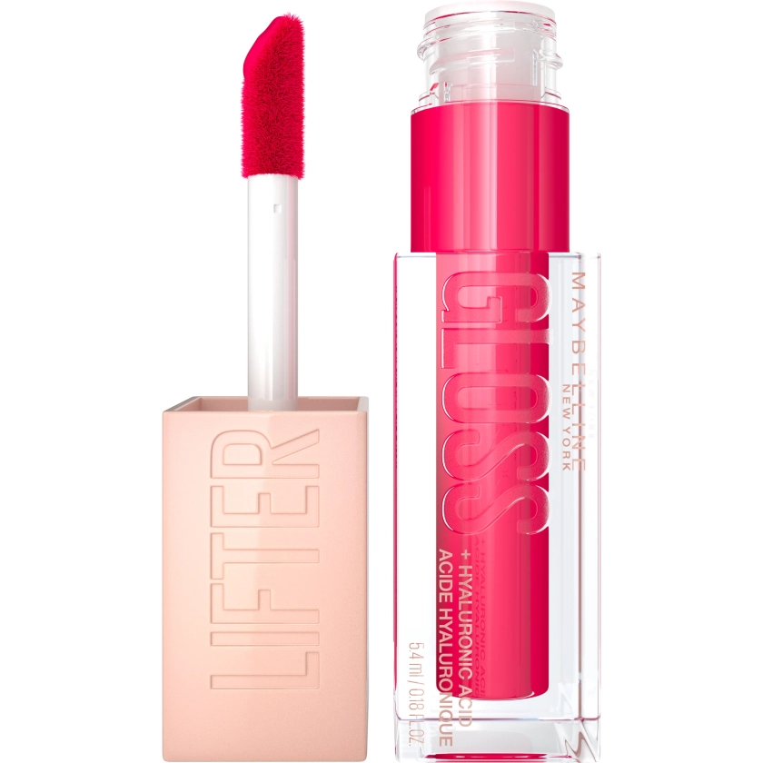 Lifter Gloss Maybelline Maquillaje Labial Brillante con Ácido Hialurónico, Goma de Mascar, 0.18 fl oz