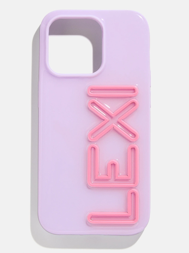 Fine Line Custom iPhone Case - Lavender/Pink
