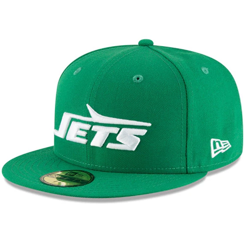 Men's New York Jets New Era Green Omaha Throwback 59FIFTY Fitted Hat