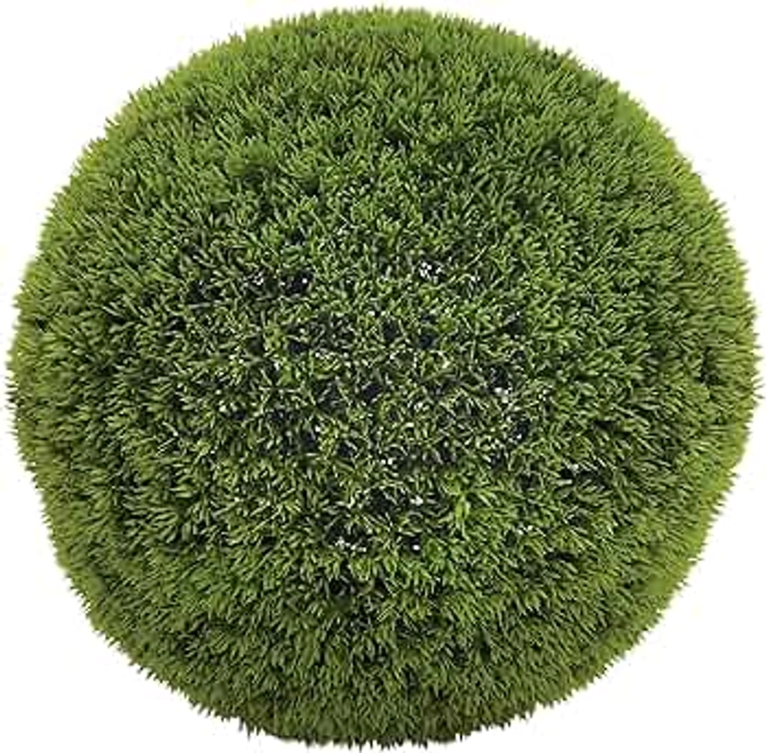 Deco 79 Faux Foliage Boxwood Topiary Artificial Foliage Ball, 15" x 15" x 15", Green