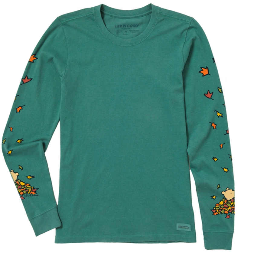 Women's Winnie Falling Leaves Long Sleeve Crusher Tee