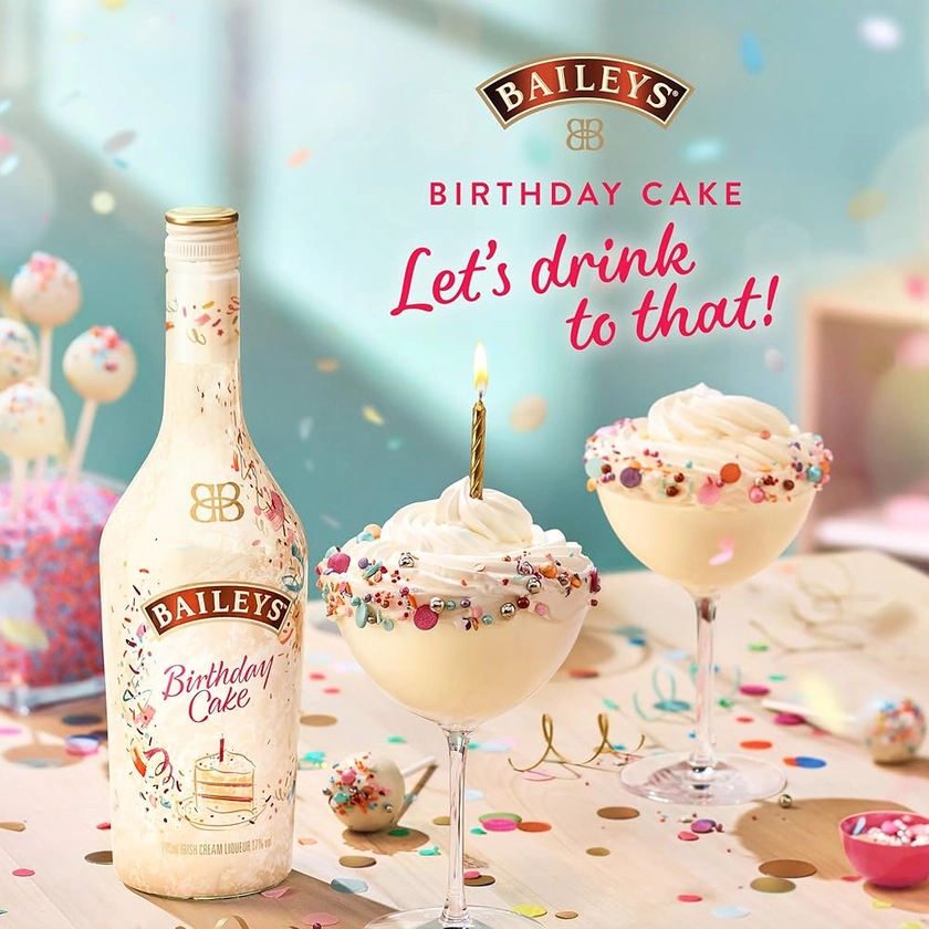 Baileys│Birthday Cake Limited Edition│Irish Cream Liqueur│17% vol│70cl│New Flavour│Creamy Vanilla│Celebratory Treat│