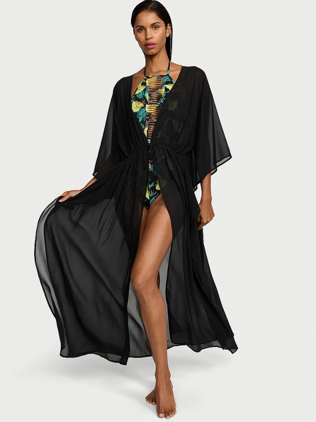Acheter Nouveau modèle ! Caftan transparent aspect froissé – Commander des tenues de plage en ligne 1124870100 – Victoria's Secret 