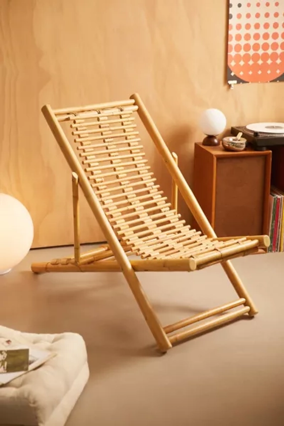 Sling Rattan Lounge Chair