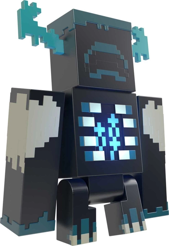 Minecraft Warden Action Figure with Lights, Sounds & Attack Mode, Collectible Toy, 3.25-inch scale