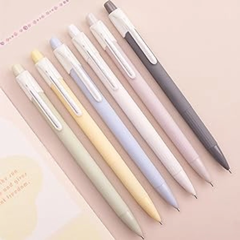 COLNK Mechanical Pencils 0.5mm forDrafting, Refillable Pencil with Cute Macron Penholder, Lovely student gift,School Supplies for Students，Pack-6pcs (millimeters, 0.5mm)