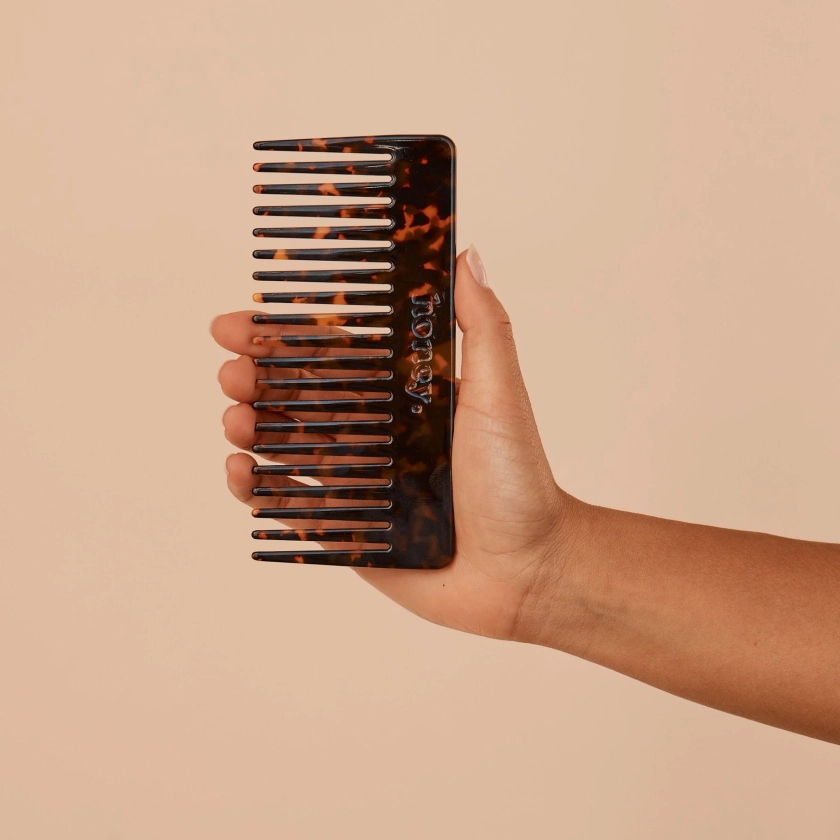 Wide Tooth Detangling Comb - Tortoise Shell