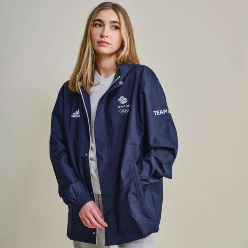 adidas Team GB Lightweight All Weather Jacket Navy