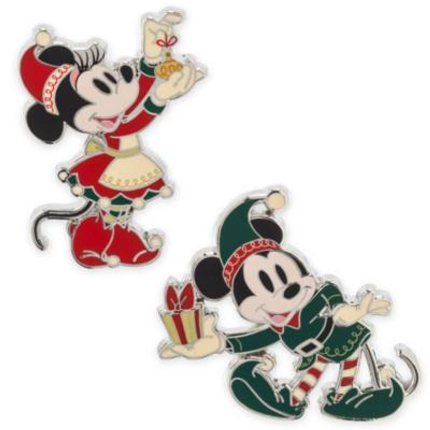 Ensemble de pin's Mickey et Minnie spécial fêtes | Disney Store