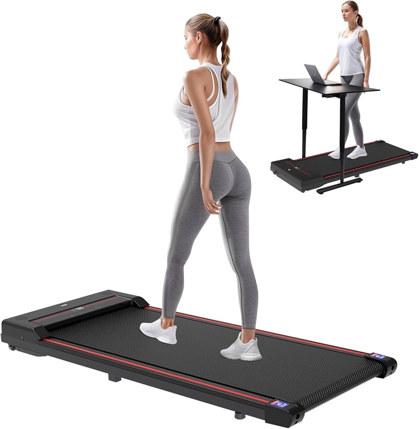 Sperax Walking Pad Treadmill,Under Desk Treadmill,2.5HP Treadmills for Home,3 in 1 Portable Walking Pad,320 Lb Capacity,No Assembly,Remote Control & LED Display