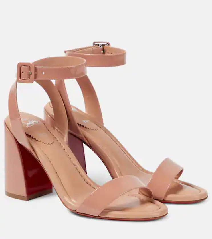Miss Sabina patent leather sandals in beige - Christian Louboutin | Mytheresa