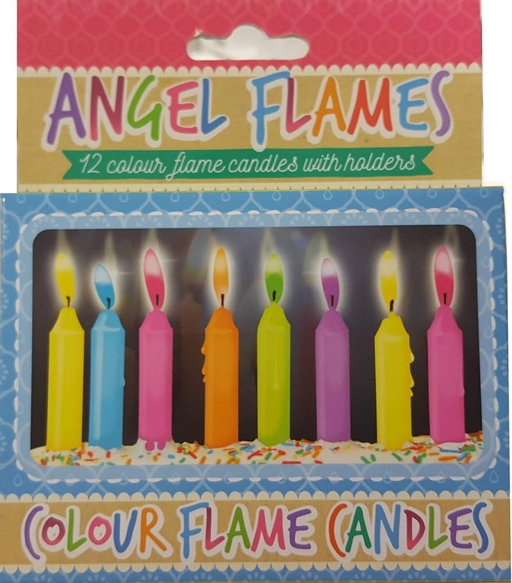 Henbrandt Coloured Birthday Cake Candles - Pack of 12 : Amazon.co.uk: Toys & Games