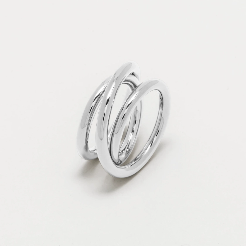 Bague triple spirale argent 3.0