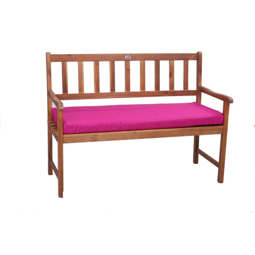 Garden bench cushion 100x50x7cm | Floor cushion | Outdoor cushion | Seat cushion | Garden bench cushions 2 seater | Pink on OnBuy