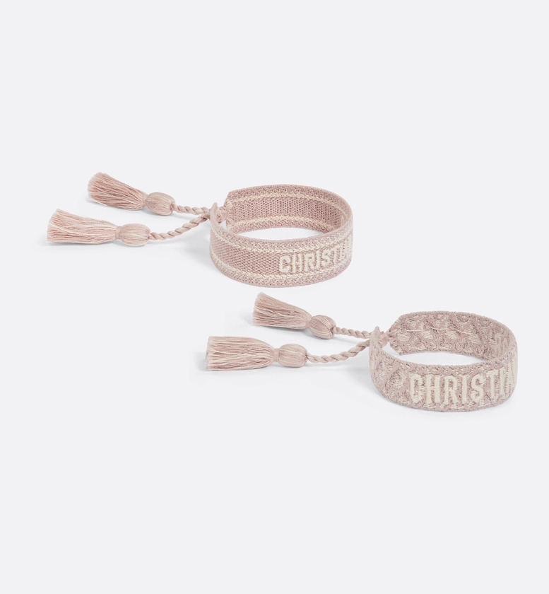 Christian Dior Bracelet Set Rose des Vents Dior Oblique Cotton | DIOR