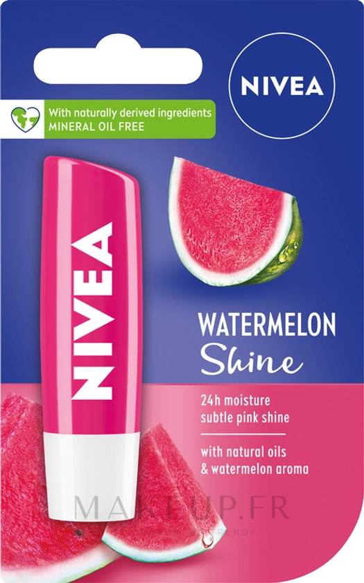 Baume à lèvres, Pastèque - NIVEA Fruity Shine Watermelon Lip Balm | Makeup.fr