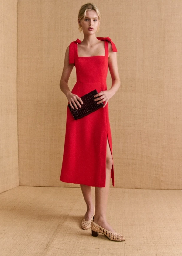 Dorotha Dress - Red - Recycled polyester - Sézane