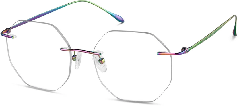 Iridescent Rimless Glasses #138629 | Zenni Optical