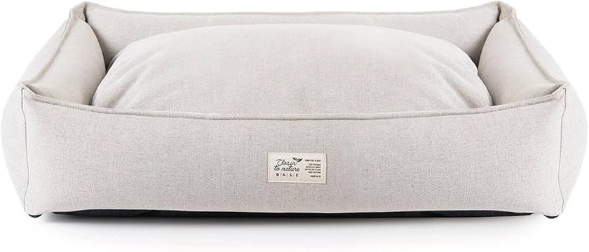 BASE 4 PETS Dog Bed “Nature” 95x70x20 cm - Dog Beds Large, Medium, Small - Dog Sofa Bed Made of Recycled Materials - Washable Removable Cover - Dog Pillow - Bright Beige : Amazon.co.uk: Pet Supplies